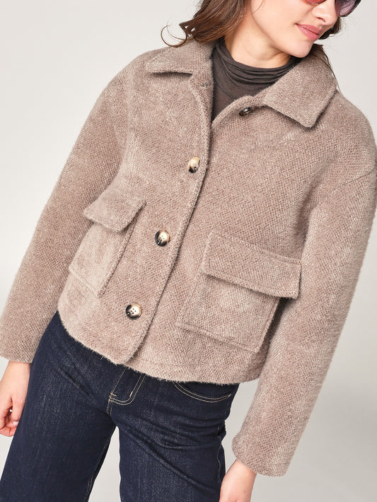 Cappotto corto due tasche