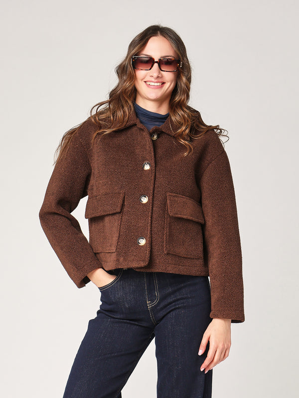 Cappotto corto due tasche