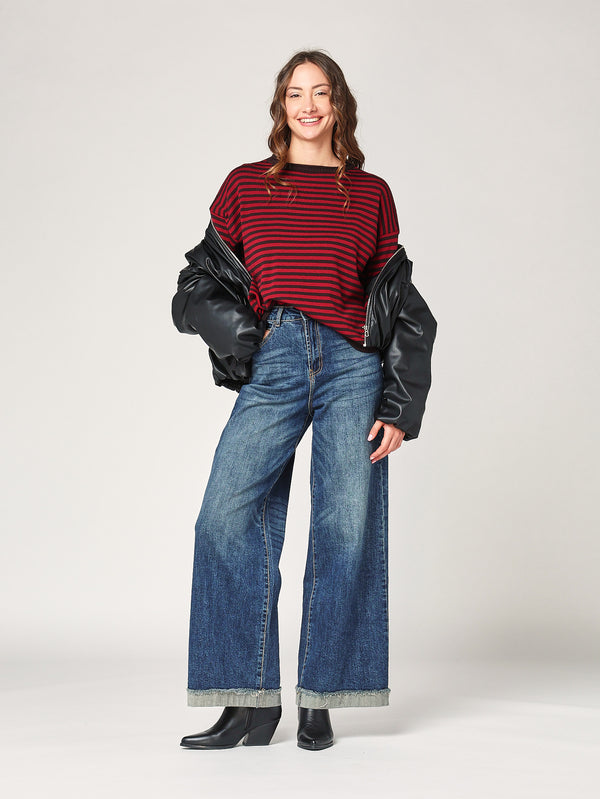 Gestreifter Pullover