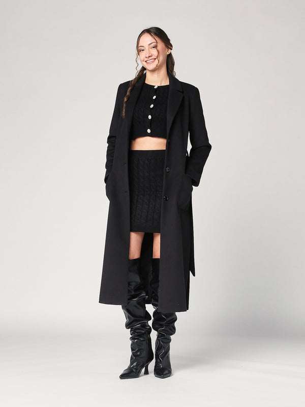 Completo golfino e gonna trecce