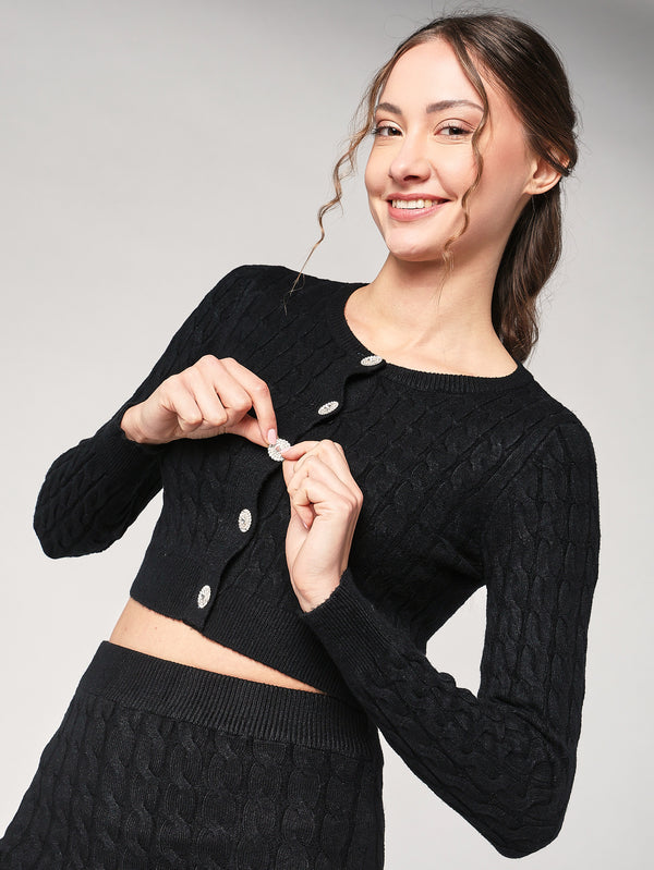 Completo golfino e gonna trecce