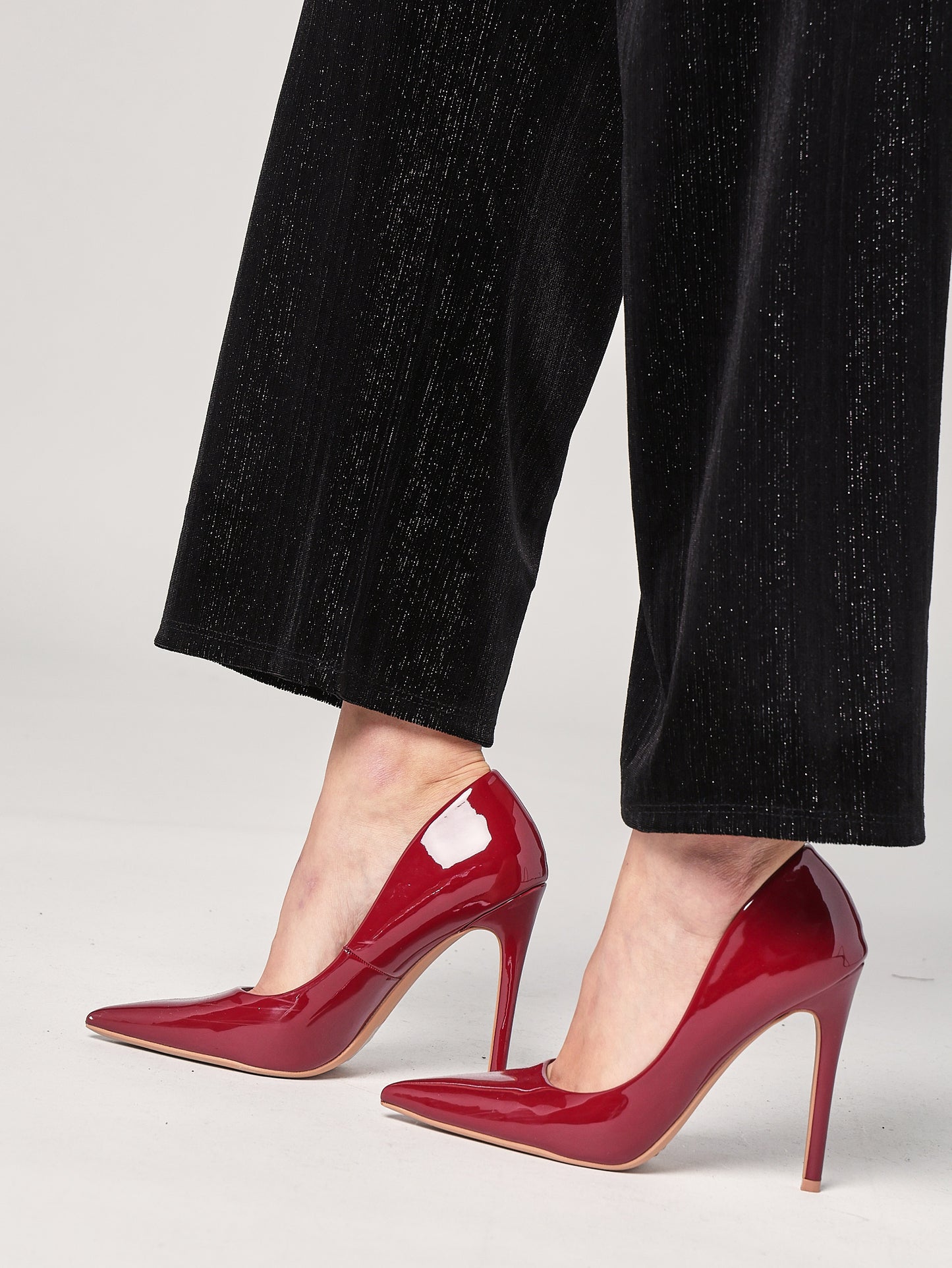 Pantalone con righe lurex