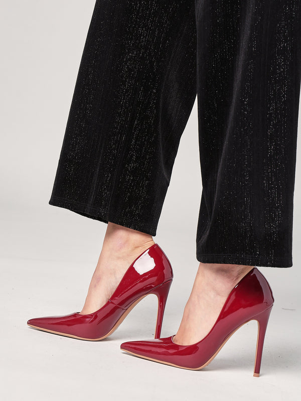 Pantalone con righe lurex