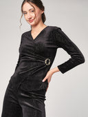 Maglia righe lurex e gioiello