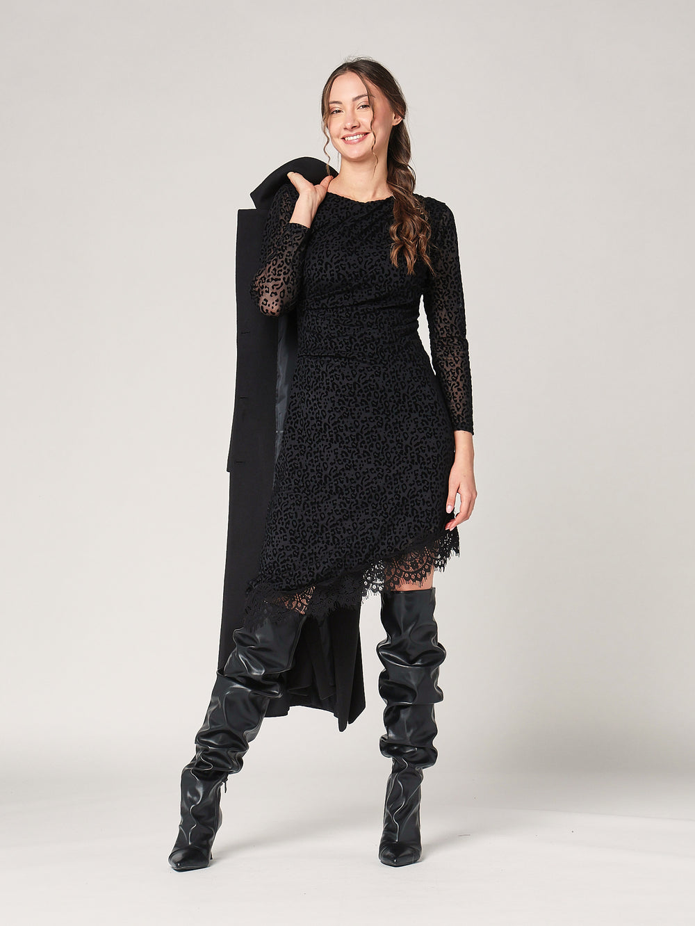 Abito lepoardato con punta