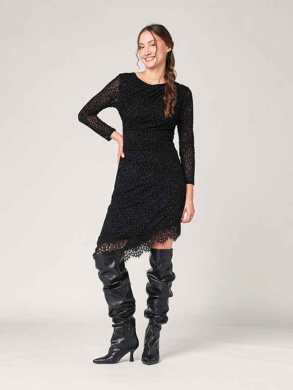 Abito lepoardato con punta