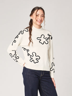 Maglia con ricamo davanti