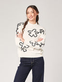 Maglia con ricamo davanti