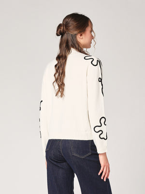 Maglia con ricamo davanti