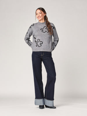 Maglia con ricamo davanti