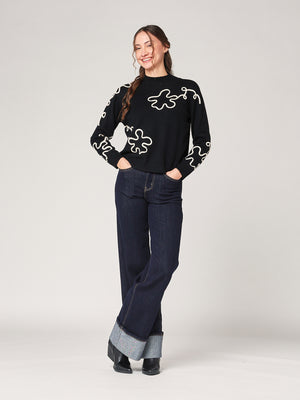 Maglia con ricamo davanti