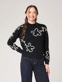 Maglia con ricamo davanti