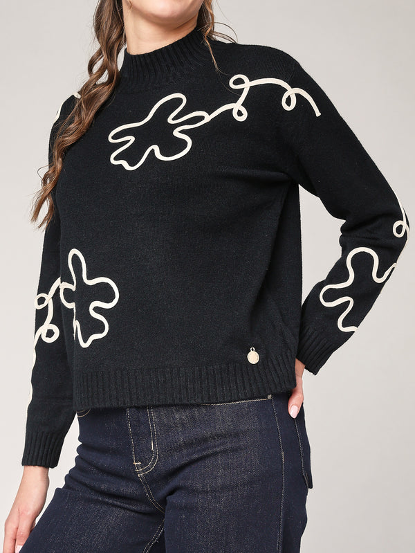 Maglia con ricamo davanti