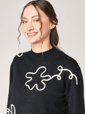 Maglia con ricamo davanti