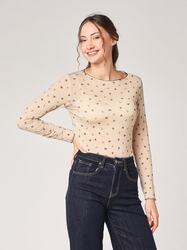 Maglia cashmere cuoricini