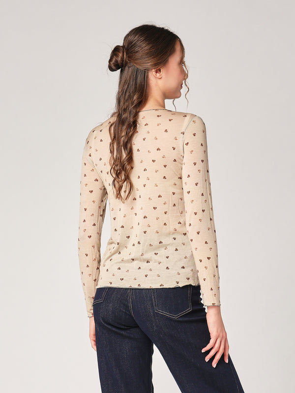 Maglia cashmere cuoricini