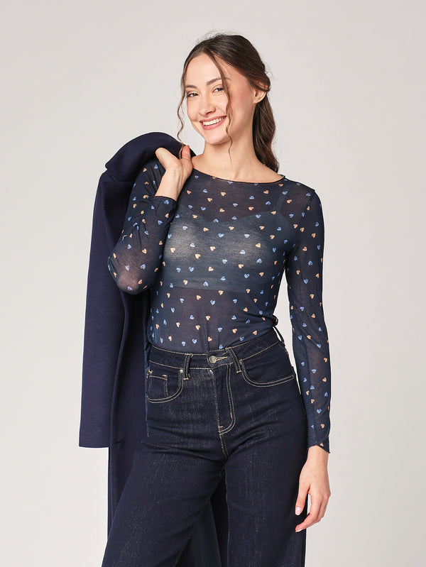 Maglia cashmere cuoricini