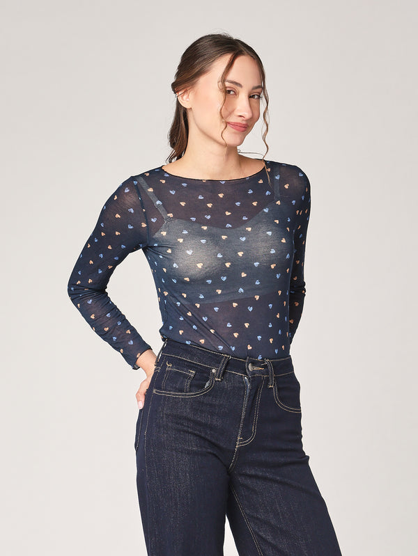 Maglia cashmere cuoricini