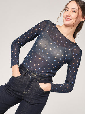 Maglia cashmere cuoricini