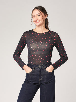 Maglia cashmere cuoricini