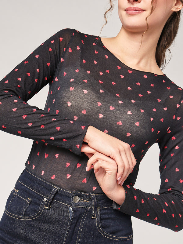 Maglia cashmere cuoricini