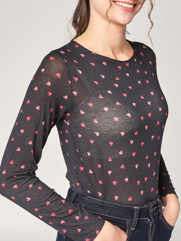 Maglia cashmere cuoricini