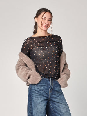 Maglia cashmere cuoricini