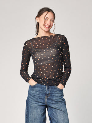 Maglia cashmere cuoricini