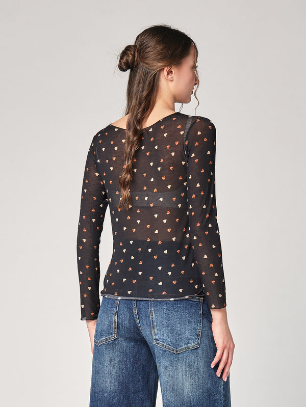 Maglia cashmere cuoricini