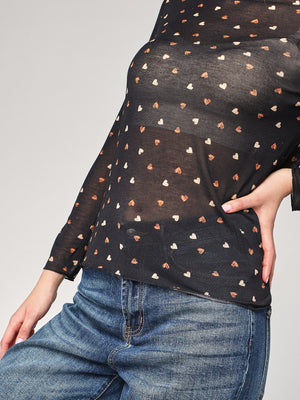 Maglia cashmere cuoricini