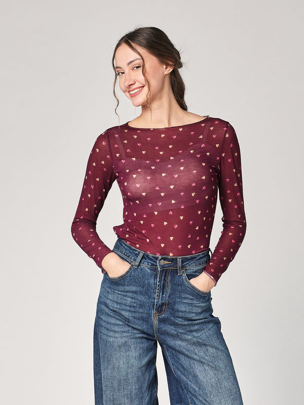 Maglia cashmere cuoricini