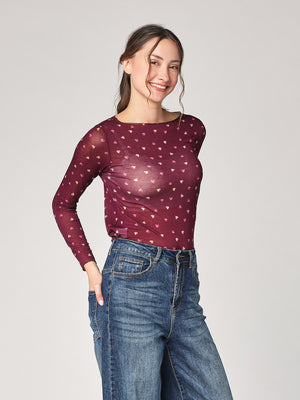 Maglia cashmere cuoricini