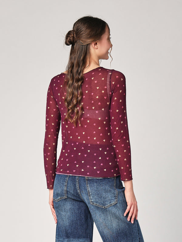 Maglia cashmere cuoricini