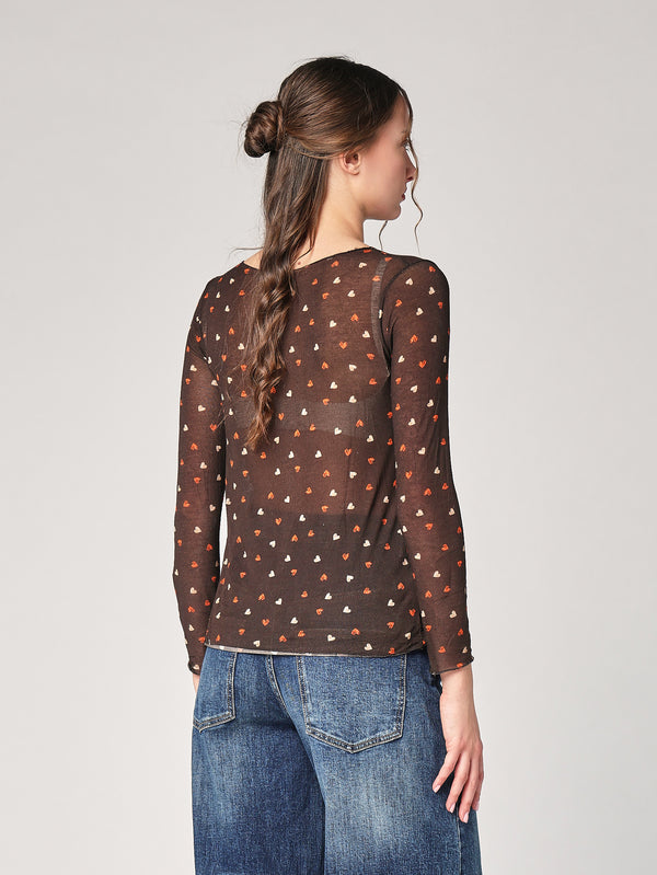 Maglia cashmere cuoricini