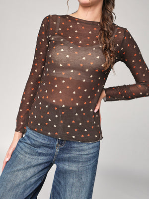 Maglia cashmere cuoricini