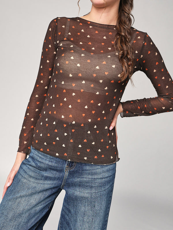 Maglia cashmere cuoricini