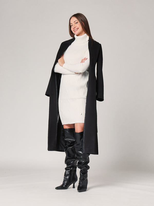 Abito maglia con trecce