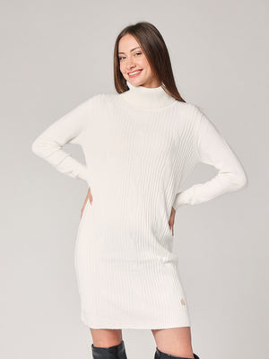 Abito maglia con trecce