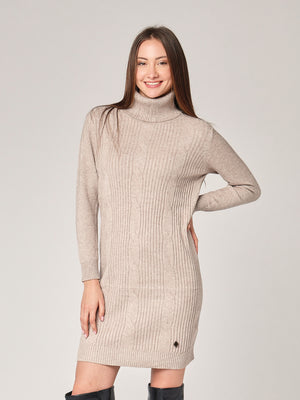 Abito maglia con trecce