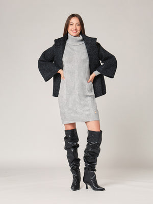 Abito maglia con trecce