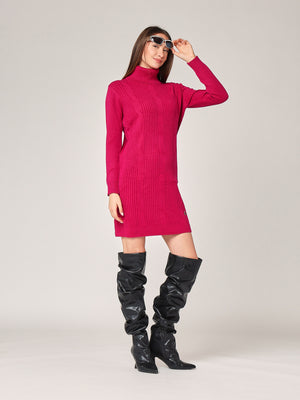 Abito maglia con trecce