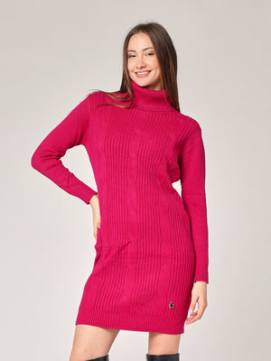 Abito maglia con trecce