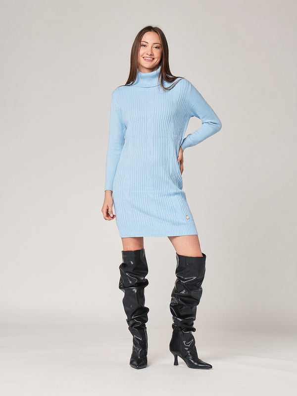 Abito maglia con trecce