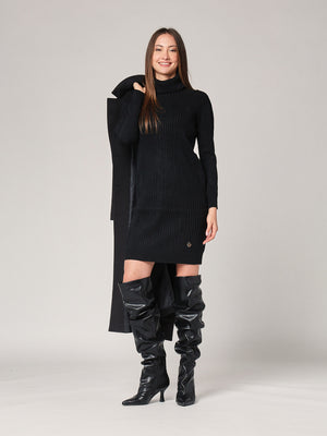 Abito maglia con trecce