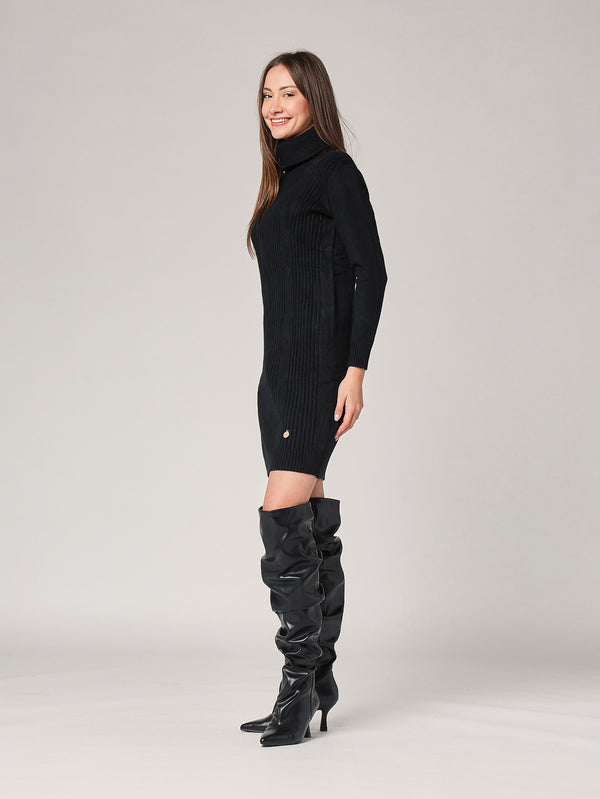 Abito maglia con trecce