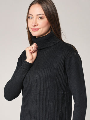 Abito maglia con trecce