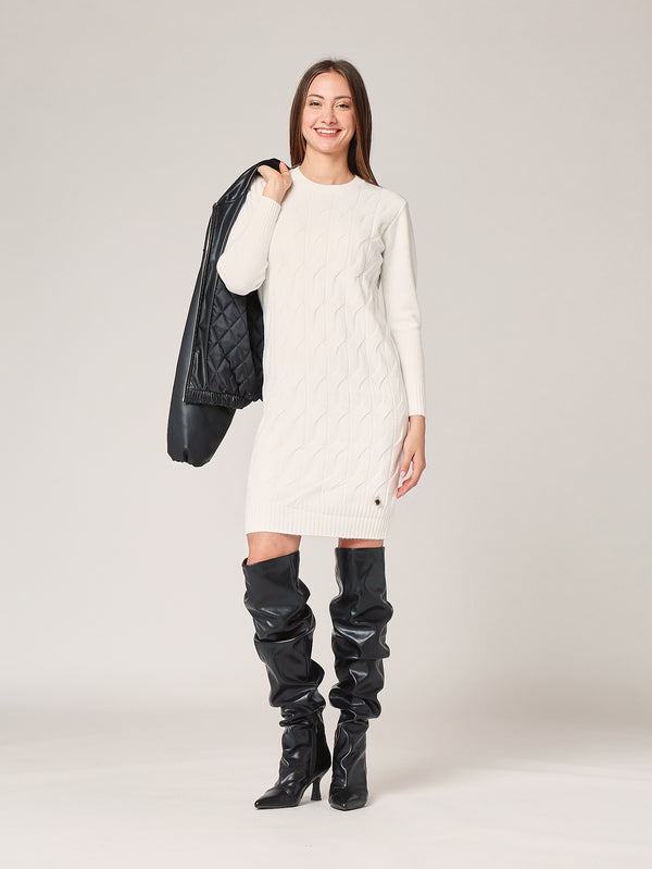 Abito maglia girocollo