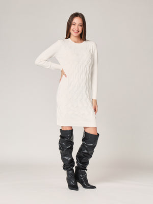 Abito maglia girocollo