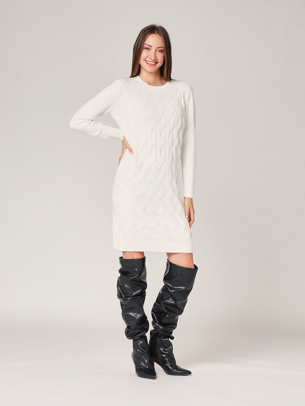 Abito maglia girocollo