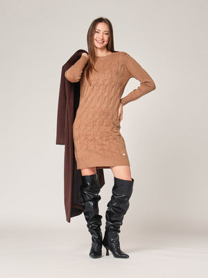 Abito maglia girocollo